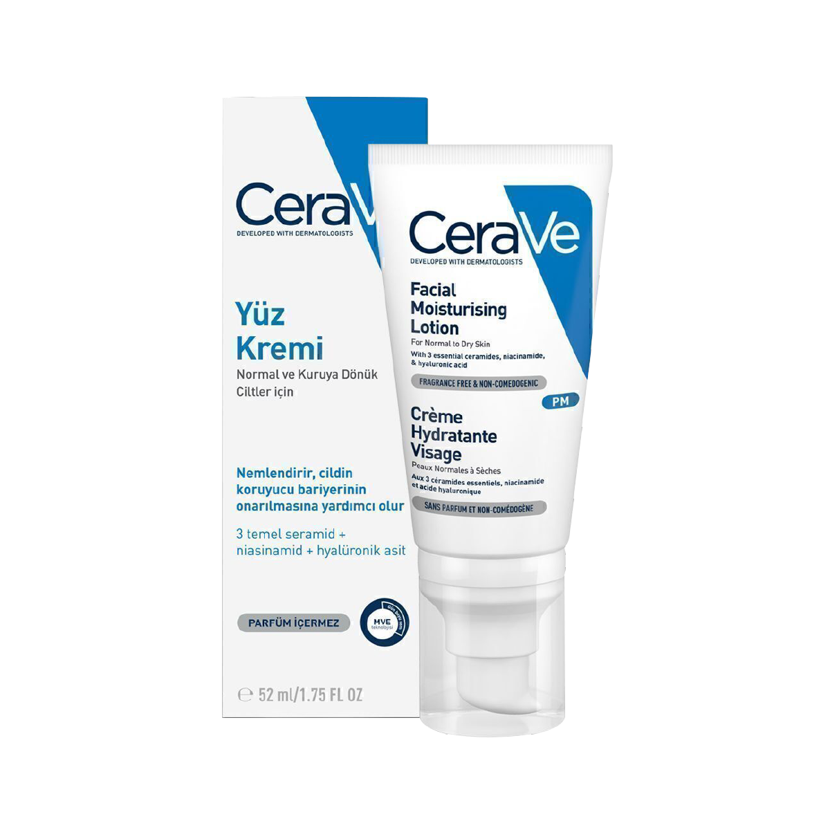 Cerave Normal Ve Kuruya Dönük Ciltler İçin Yüz Kremi 52 Ml