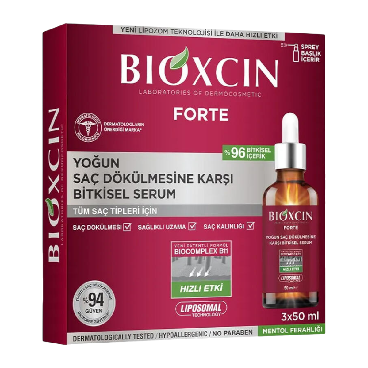 Bioxcin Forte Saç Dökülmesine Karşi Bitkisel Serum 50 Ml