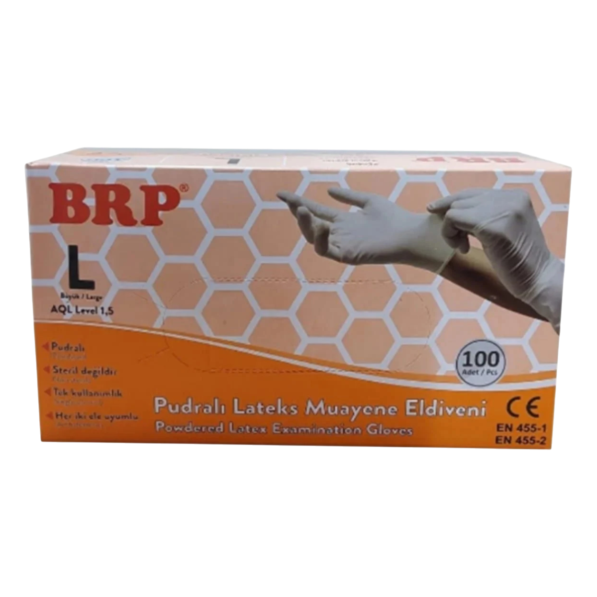 Brp  PudraliI Eldiven 100 Lü L Beden