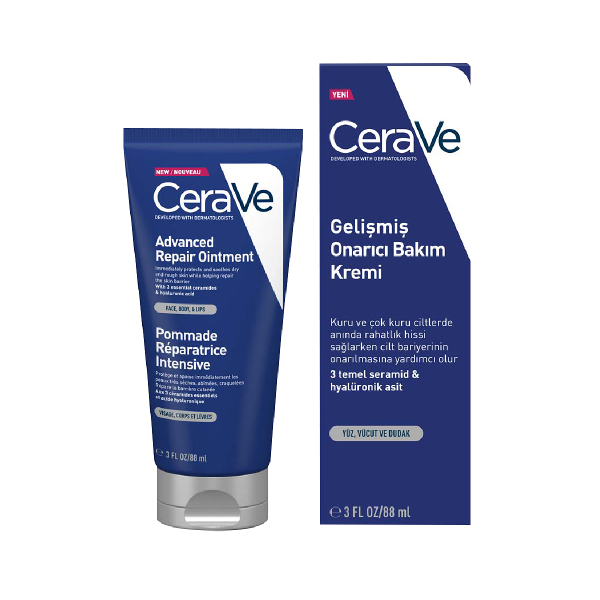 Cerave Kuru Ciltler İçin Geliştirilmiş Onarıcı Krem 88 Ml