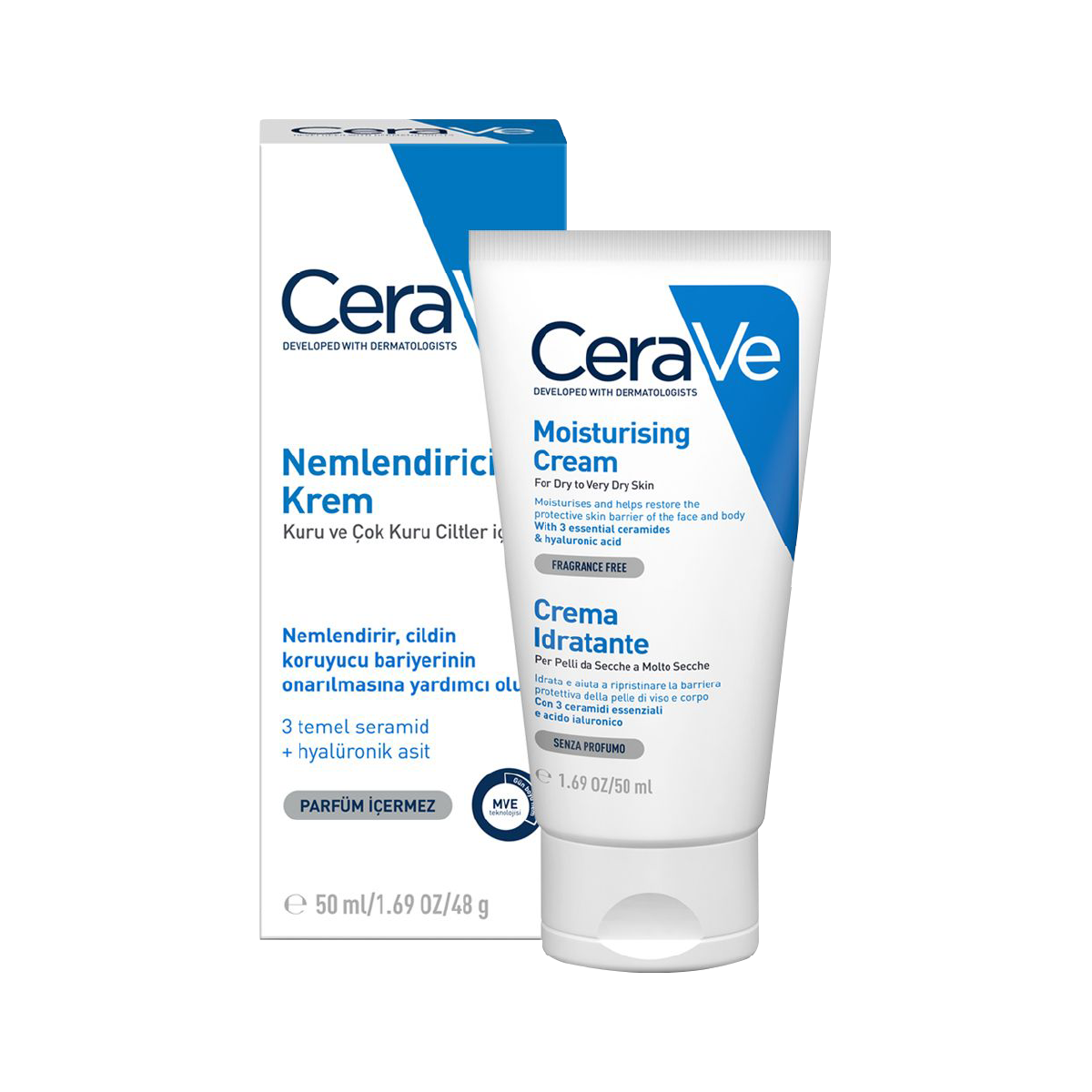 Cerave Kuru Ciltler İçin Nemlendirici Krem 50 Ml