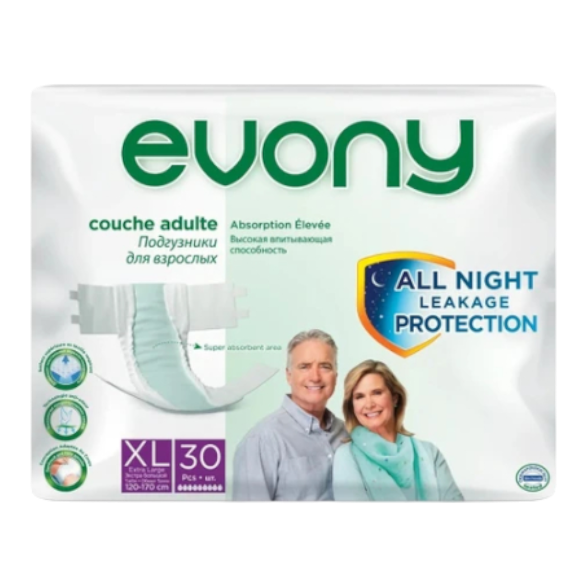 Evony Extra Large Bel Bantli Gece 30 Adet