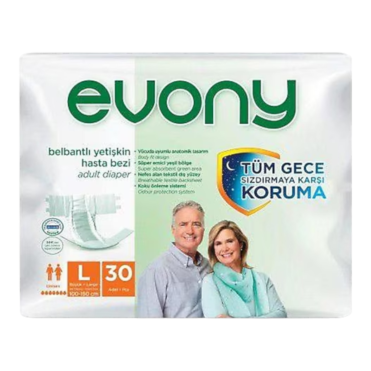 Evony Large Bel Bantli Gece 30 Adet