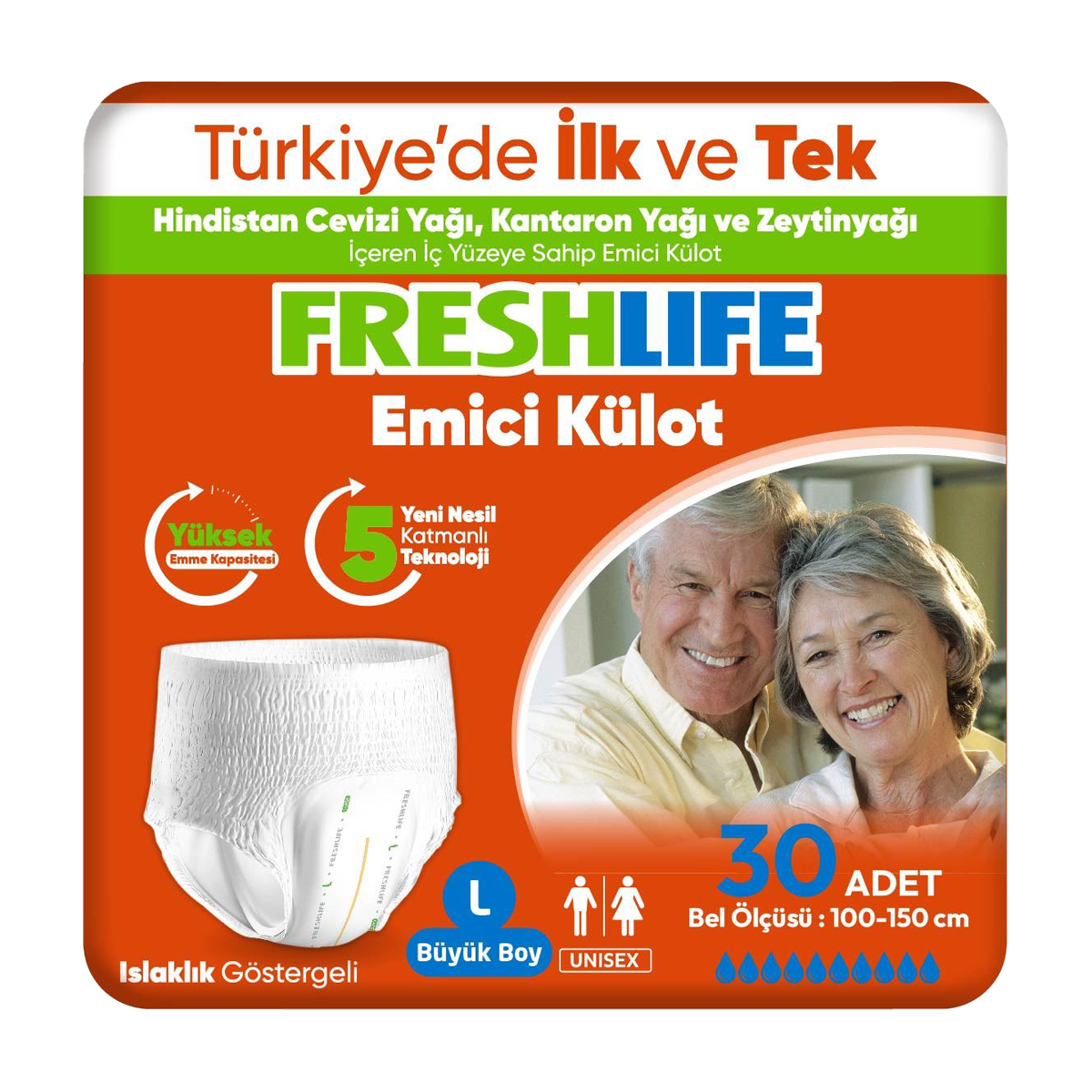 FreshLife Large Külotlu 30 Adet