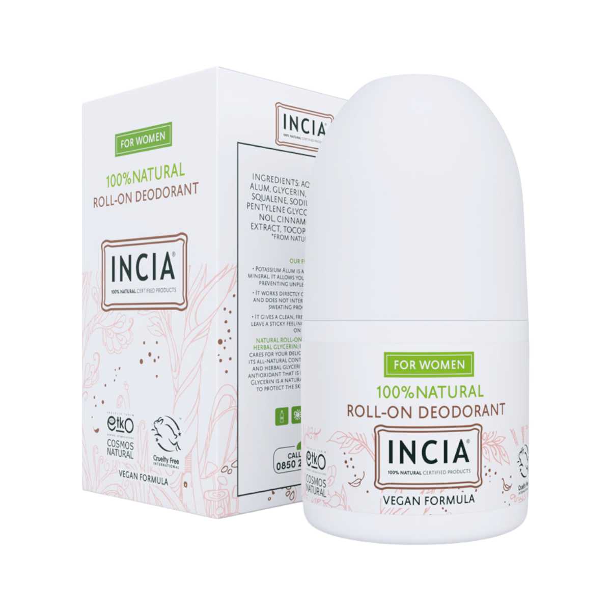 Incia Women Natural Roll-on 50 Ml