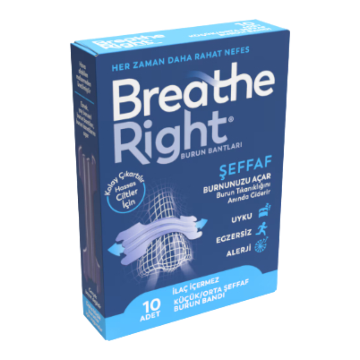 Breathe Right Şeffaf Burun Bantlari 10 Adet