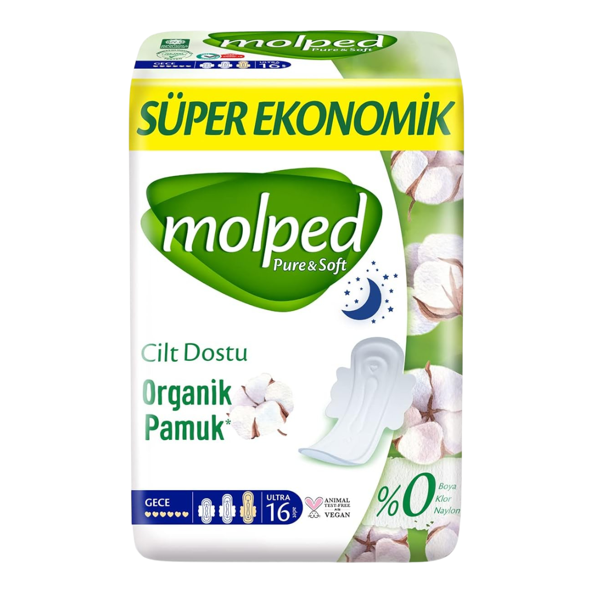 Molped Puru & Soft  Ultra Gece 16 Adet
