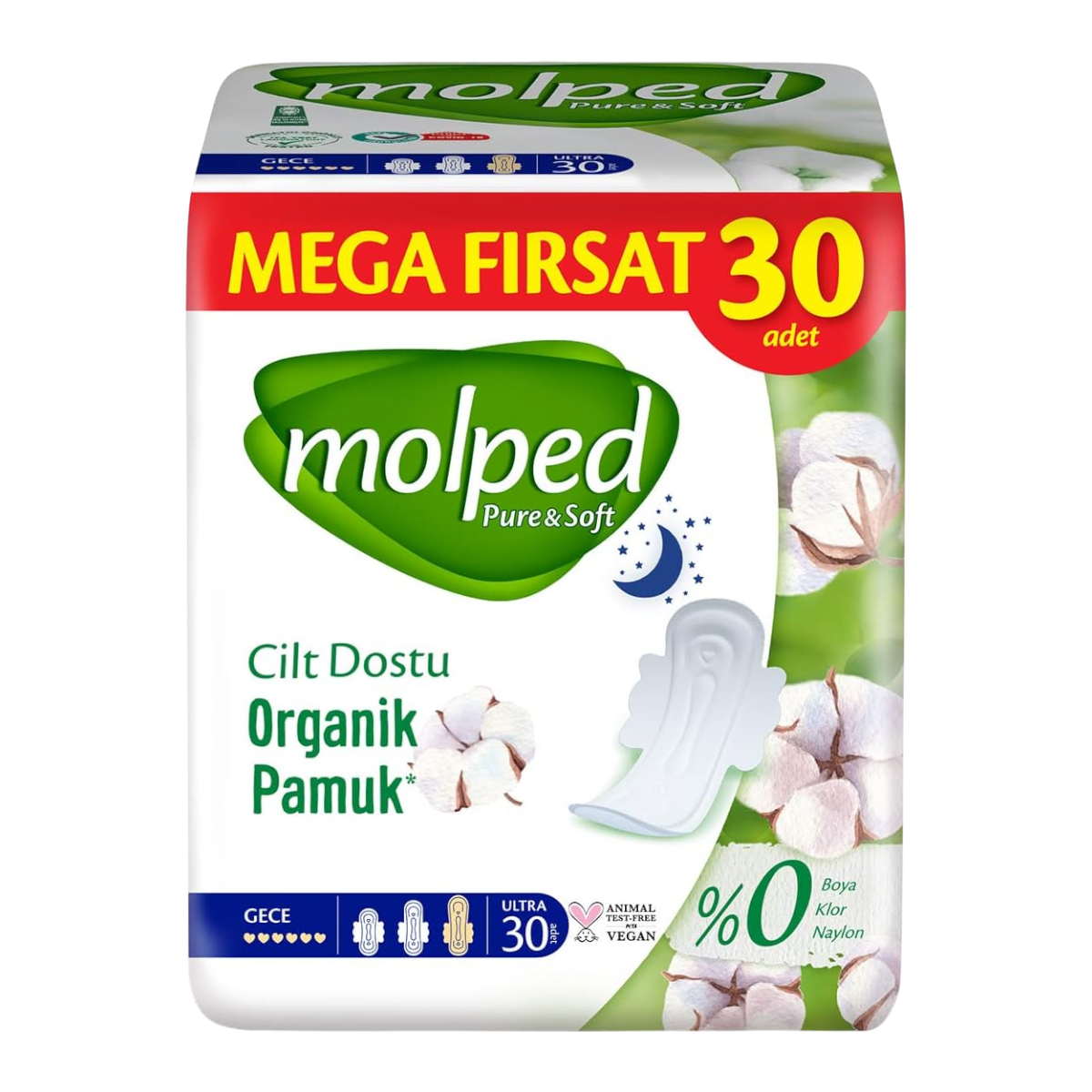 Molped Puru & Soft  Ultra Gece 30 Adet