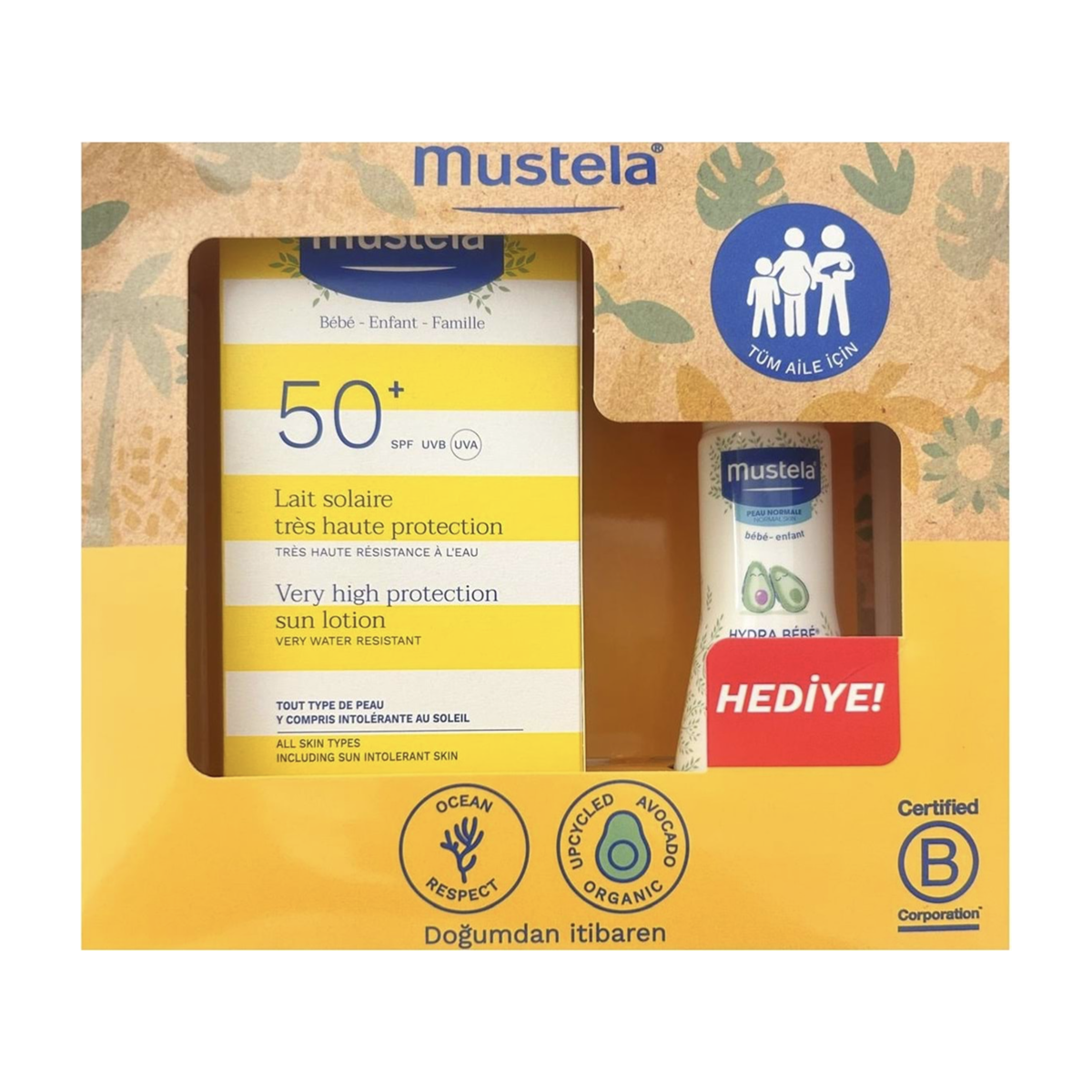 Mustela Güneş Losyonu Spf50 100Ml+Vücut Losyonu 150 Ml