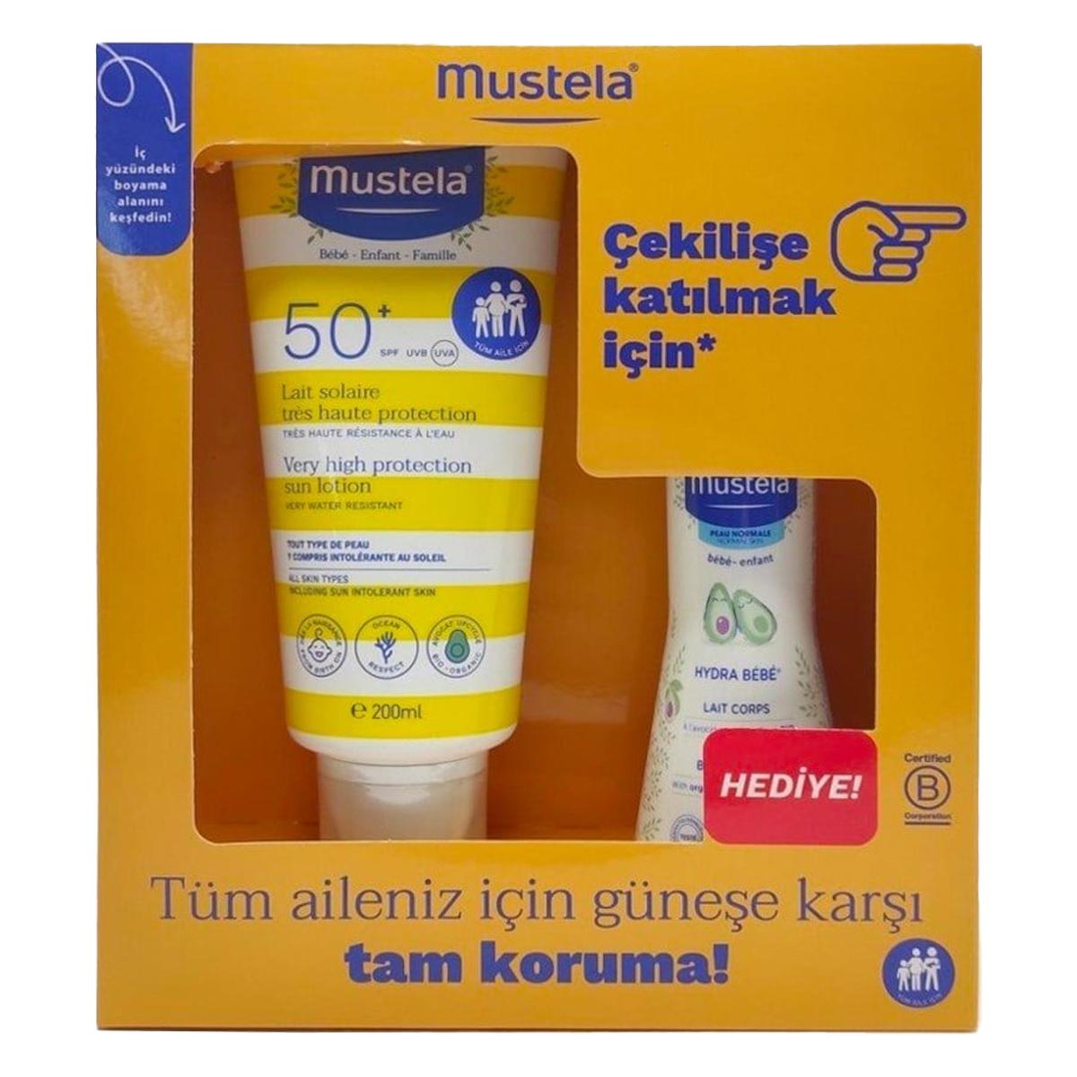 Mustela Güneş Losyonu Spf50 200 Ml+&Vücut Losyonu 150 Ml