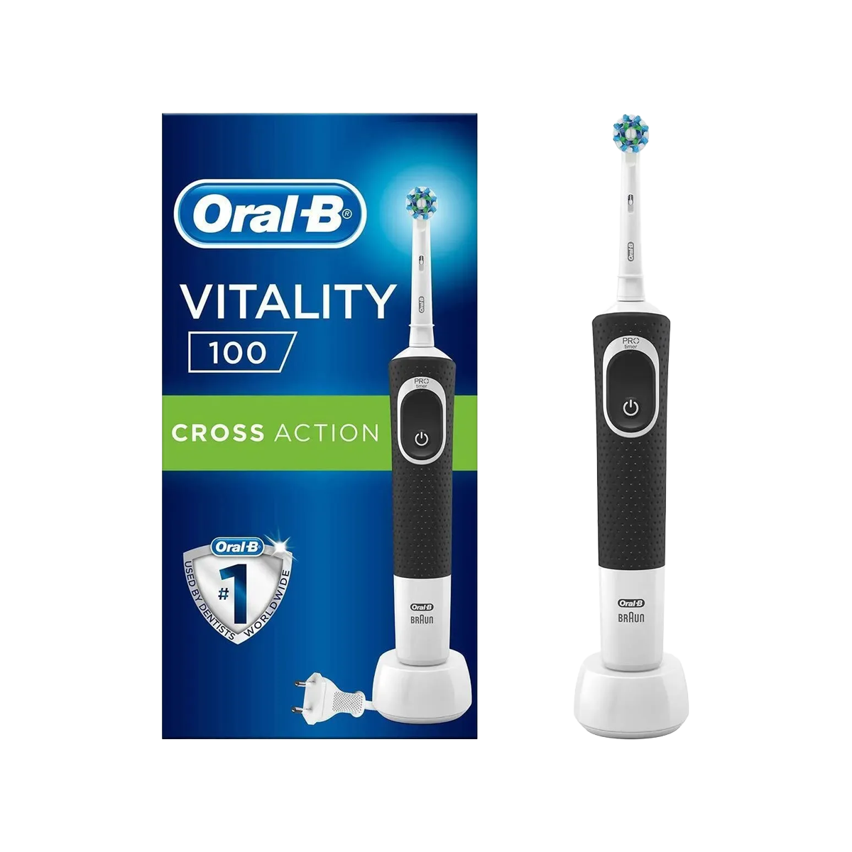 Oral-B Vıtalıty Siyah Diş Fırçası 100 Cross Şarjlı