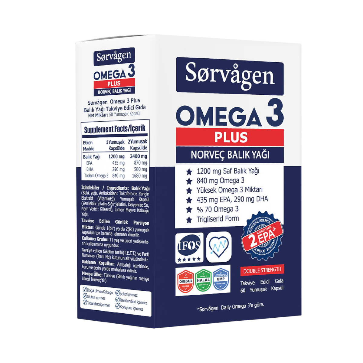 Sorvagen Omega3 Plus 60 Adet