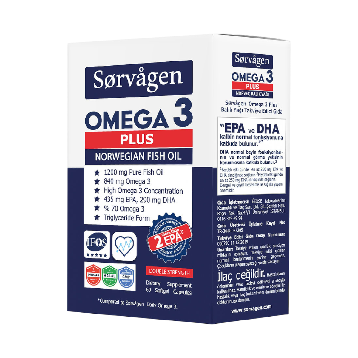 Sorvagen Omega3 Plus 60 Adet
