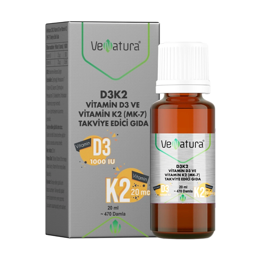 Venatura D3K2 Takviye Edici Gida 20 Ml